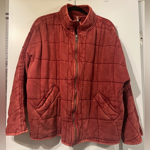Dolman Quilted Knit Jacket MYRRH Red - Picture 6 of 8